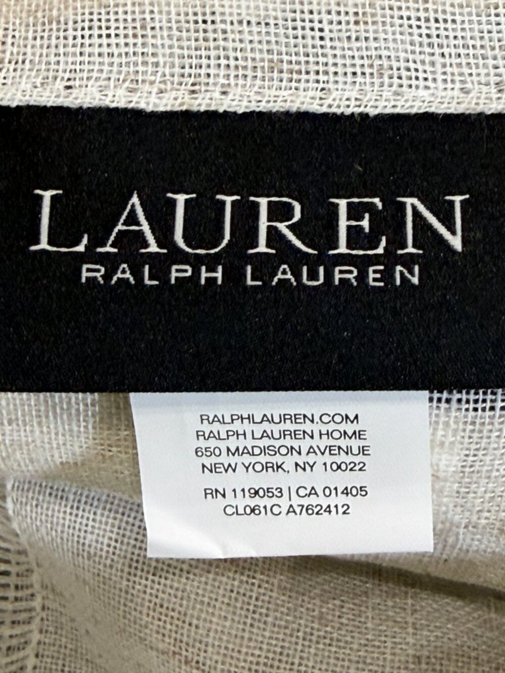 Lauren Ralph Lauren Hamilton Linen Curtains 54x84 (2 Panels) Natural Beige NWT - Picture 7 of 12